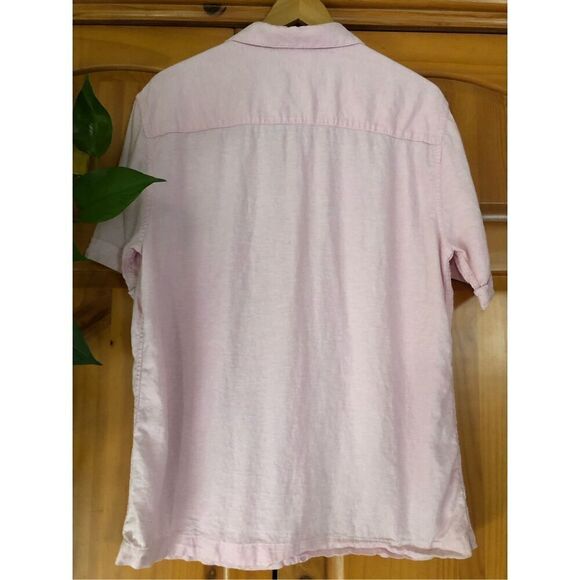 Café Luna Linen Blend Mens Button Down Shirt Size M - Picture 7 of 12